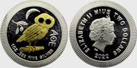 Niue 1 Dollar Eule von Athen - 1 Silberunze mit 24-karätiger Teilvergoldung -
