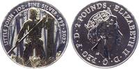 Großbritannien 2 Pounds Little John - 1 Silberunze mit 24-karätiger Teilvergoldung -