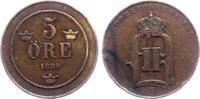 Schweden 5 Öre Oskar II. (1872-1907) -