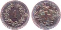 1 Rappen 1877 B Schweiz 1 Rappen vz