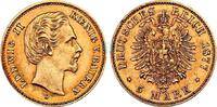 5 Mark 1877 D König Ludwig II. von Bayern (1864-1886) SUP