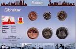 Gibraltar KMS - 88 Pence Kursmünzensatz Gibraltar - 6 Werte - Tiere - Leuchtturm -