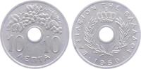 Griechenland 10 Lepta Lochgeld - Weinreben - Trauben -