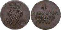 Braunschweig-Calenberg-Hannover 4 Pfennig Georg III. 1760-1820. -