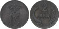 Dänemark 2 Öre 1 Christian IX. 1863-1906. -