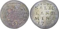 Geistlichkeit-Salzburg, Erzbistum 4 Kreuzer (Landbatzen) Leopold Anton Eleutherius von Firmian 1727-1744. -