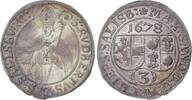 Geistlichkeit-Salzburg, Erzbistum 3 Kreuzer (Groschen) Max Gandolph Graf Kuenburg 1668-1687. -