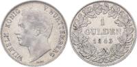 Württemberg Gulden 1843 Wilhelm I. 1816-1864. TTB+