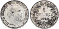 Württemberg 1/2 Gulden Karl 1864-1891. -