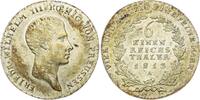 1/6 Taler 1813  A Brandenburg-Preußen Friedrich Wilhelm III. 1797-1840. Hübsche Patina. Vorzüglich