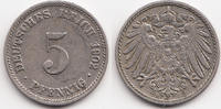 Kaiserreich 5 Pfennig großer Adler - Kupfer/Nickel -