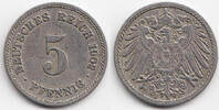 Kaiserreich 5 Pfennig großer Adler - Kupfer/Nickel -