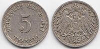 Kaiserreich 5 Pfennig großer Adler - Kupfer/Nickel -