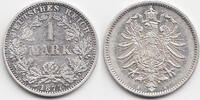 Kaiserreich 1 Mark kleiner Adler - Silber -