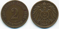 Kaiserreich 2 Pfennig großer Adler - Kupfer -
