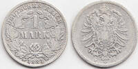 Kaiserreich 1 Mark kleiner Adler - Silber -