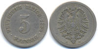 Kaiserreich 5 Pfennig kleiner Adler - Kupfer/Nickel -