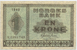 Norwegen - Norway 1 Krone Pick Nr. 15a -
