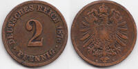 Kaiserreich 2 Pfennig kleiner Adler - Kupfer -