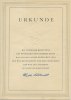 DDR Urkunde Fünfjahresplan 1956 -