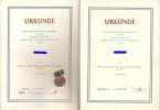 DDR 2 Urkunden und 1 Medaille für ausgezeichnete Leistungen in LPG 1978 und 1981 -