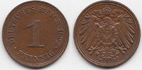 Kaiserreich 1 Pfennig großer Adler - Kupfer -