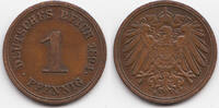Kaiserreich 1 Pfennig großer Adler - Kupfer -
