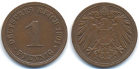Kaiserreich 1 Pfennig großer Adler - Kupfer -