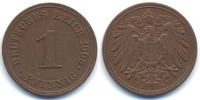 Kaiserreich 1 Pfennig großer Adler - Kupfer -