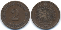 Kaiserreich 2 Pfennig kleiner Adler - Kupfer -