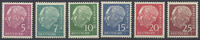 Bund 5 bis 25 Pfennig Freimarkenausgabe Bundespräsident Heuss - Lumogen -