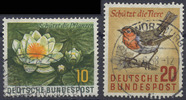 Bund 10 und 20 Pfennig Naturschutz – Satz 2 Marken gestempelt -