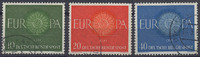 Bund 10 bis 40 Pfennig Europa – Satz 3 Marken gestempelt -