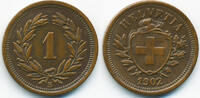 1 Rappen 1902 B Schweiz - Switzerland Eidgenossenschaft fast vorzüglich