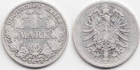 Kaiserreich 1 Mark kleiner Adler - Silber -