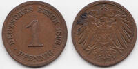 Kaiserreich 1 Pfennig großer Adler - Kupfer -