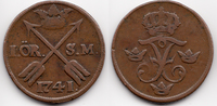 Schweden - Sweden 1 Oere Friedrich I. 1720-1751 -