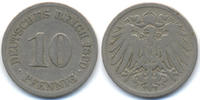 Kaiserreich 10 Pfennig großer Adler - Kupfer/Nickel -