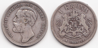 Schweden - Sweden 1 Krone Oscar II. 1872-1907 -