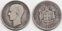Griechenland - Greece 1 Drachme George I. 1863-1913 -