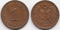 Kaiserreich 1 Pfennig großer Adler - Kupfer -