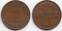 Weimarer Republik 1 Rentenpfennig Kupfer -