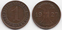 Weimarer Republik 1 Reichspfennig Kupfer -
