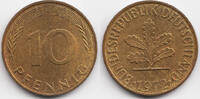 BRD 10 Pfennig Stahl/tombakplattiert -