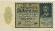 Deutsches Reich Inflation 1919-1924 10 000 Mark Rosenberg Nr. 69c – Firmendruck KN 6stellig -