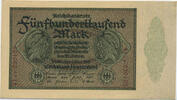Deutsches Reich Inflation 1919-1924 500 000 Mark Rosenberg Nr. 87e – Firmendruck KN 2xVS FZ AB -