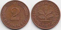 BRD 2 Pfennig Stahl/kupferplattiert -