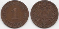 Kaiserreich 1 Pfennig großer Adler - Kupfer -