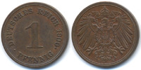 Kaiserreich 1 Pfennig großer Adler - Kupfer -