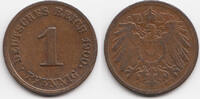 Kaiserreich 1 Pfennig großer Adler - Kupfer -